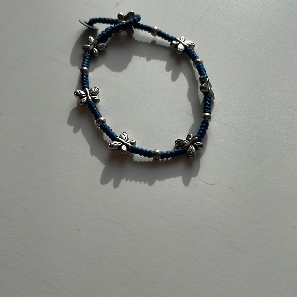 Butterfly blue bracelet (size adjustable)